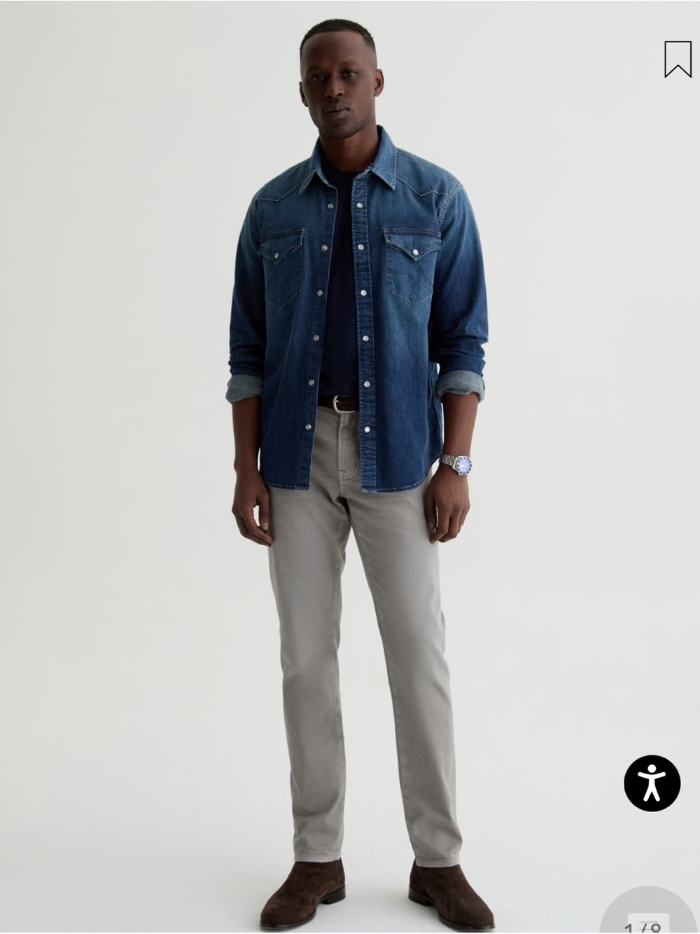 Ag Adriano Goldschmied The Tellis Slim Straight Jeans in Light Gray